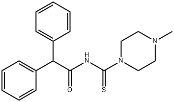 N-[(4-methyl-1-piperazinyl)carbonothioyl]-2,2-diphenylacetamide Struktur