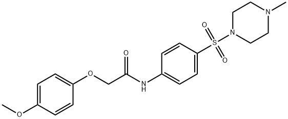 2-(4-methoxyphenoxy)-N-[4-(4-methylpiperazin-1-yl)sulfonylphenyl]acetamide Struktur