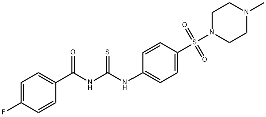 4-fluoro-N-[[4-(4-methylpiperazin-1-yl)sulfonylphenyl]carbamothioyl]benzamide Struktur