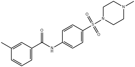 3-methyl-N-[4-(4-methylpiperazin-1-yl)sulfonylphenyl]benzamide Struktur