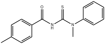 4-methyl-N-{[methyl(phenyl)amino]carbonothioyl}benzamide Struktur