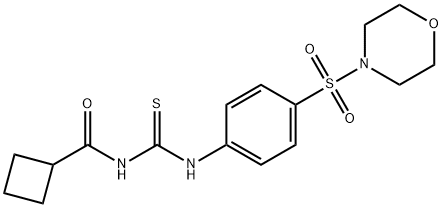 N-({[4-(4-morpholinylsulfonyl)phenyl]amino}carbonothioyl)cyclobutanecarboxamide Struktur