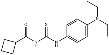 N-({[4-(diethylamino)phenyl]amino}carbonothioyl)cyclobutanecarboxamide Struktur