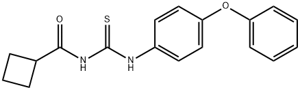 N-[(4-phenoxyphenyl)carbamothioyl]cyclobutanecarboxamide Struktur