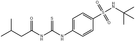 N-[({4-[(tert-butylamino)sulfonyl]phenyl}amino)carbonothioyl]-3-methylbutanamide Struktur