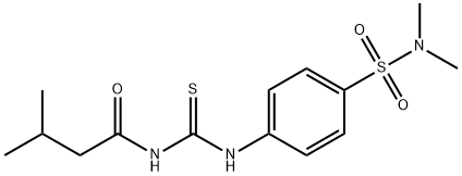 N-[({4-[(dimethylamino)sulfonyl]phenyl}amino)carbonothioyl]-3-methylbutanamide Struktur