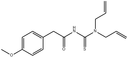 N-[(diallylamino)carbonothioyl]-2-(4-methoxyphenyl)acetamide Struktur