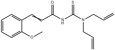 N-[(diallylamino)carbonothioyl]-3-(2-methoxyphenyl)acrylamide Struktur