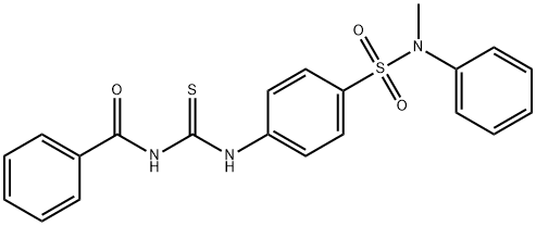 N-{[(4-{[methyl(phenyl)amino]sulfonyl}phenyl)amino]carbonothioyl}benzamide Struktur