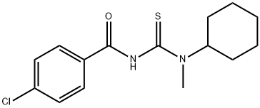 4-chloro-N-{[cyclohexyl(methyl)amino]carbonothioyl}benzamide Struktur