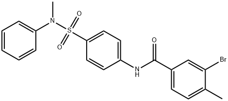 3-bromo-4-methyl-N-(4-{[methyl(phenyl)amino]sulfonyl}phenyl)benzamide Struktur