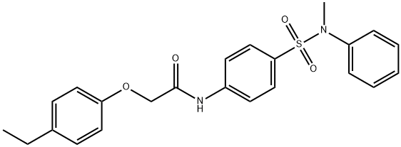 2-(4-ethylphenoxy)-N-(4-{[methyl(phenyl)amino]sulfonyl}phenyl)acetamide Struktur