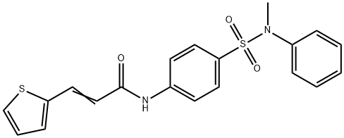 N-(4-{[methyl(phenyl)amino]sulfonyl}phenyl)-3-(2-thienyl)acrylamide Struktur