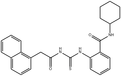 N-cyclohexyl-2-({[(1-naphthylacetyl)amino]carbonothioyl}amino)benzamide Struktur