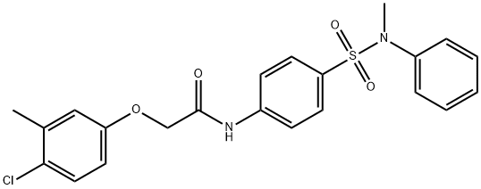 2-(4-chloro-3-methylphenoxy)-N-(4-{[methyl(phenyl)amino]sulfonyl}phenyl)acetamide Struktur