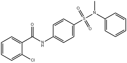 2-chloro-N-[4-[methyl(phenyl)sulfamoyl]phenyl]benzamide Struktur