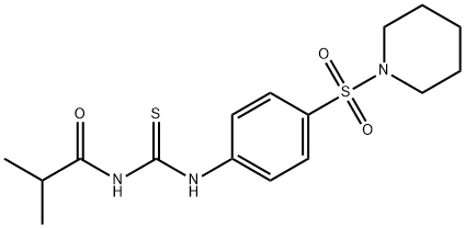 2-methyl-N-({[4-(1-piperidinylsulfonyl)phenyl]amino}carbonothioyl)propanamide Struktur