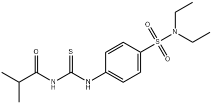 N-[({4-[(diethylamino)sulfonyl]phenyl}amino)carbonothioyl]-2-methylpropanamide Struktur