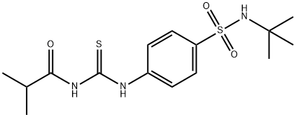 N-[({4-[(tert-butylamino)sulfonyl]phenyl}amino)carbonothioyl]-2-methylpropanamide Struktur