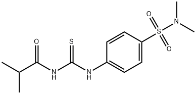 N-[({4-[(dimethylamino)sulfonyl]phenyl}amino)carbonothioyl]-2-methylpropanamide Struktur