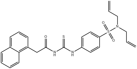 N-[({4-[(diallylamino)sulfonyl]phenyl}amino)carbonothioyl]-2-(1-naphthyl)acetamide Struktur