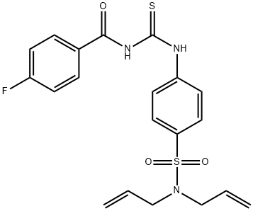 N-[({4-[(diallylamino)sulfonyl]phenyl}amino)carbonothioyl]-4-fluorobenzamide Struktur