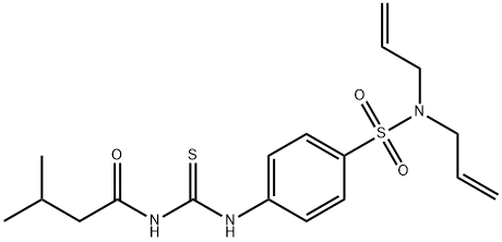 N-[({4-[(diallylamino)sulfonyl]phenyl}amino)carbonothioyl]-3-methylbutanamide Struktur