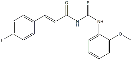 (E)-3-(4-fluorophenyl)-N-[(2-methoxyphenyl)carbamothioyl]prop-2-enamide Struktur