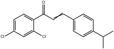 (2E)-1-(2,4-dichlorophenyl)-3-[4-(propan-2-yl)phenyl]prop-2-en-1-one Struktur