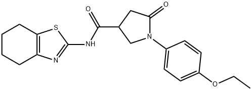 1-(4-ethoxyphenyl)-5-oxo-N-(4,5,6,7-tetrahydro-1,3-benzothiazol-2-yl)pyrrolidine-3-carboxamide Struktur