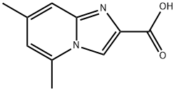 Imidazo[1,2-a]pyridine-2-carboxylic acid, 5,7-dimethyl- Struktur