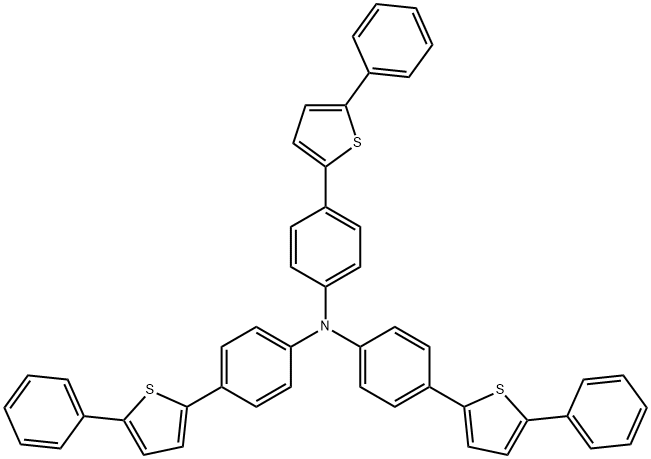 Tris[4-(5-phenylthiophen-2-yl)phenyl]amine Struktur