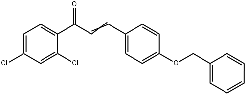 (2E)-3-[4-(benzyloxy)phenyl]-1-(2,4-dichlorophenyl)prop-2-en-1-one Struktur