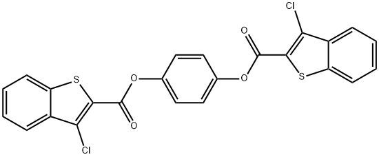 1,4-phenylene bis(3-chloro-1-benzothiophene-2-carboxylate) Struktur