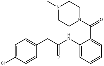 2-(4-chlorophenyl)-N-[2-(4-methylpiperazine-1-carbonyl)phenyl]acetamide Struktur