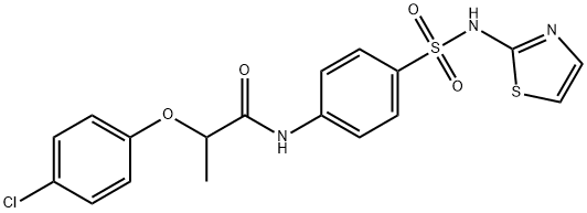 2-(4-chlorophenoxy)-N-[4-(1,3-thiazol-2-ylsulfamoyl)phenyl]propanamide Struktur