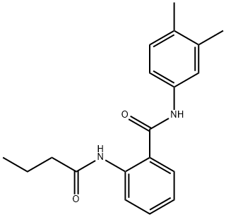 2-(butanoylamino)-N-(3,4-dimethylphenyl)benzamide Struktur