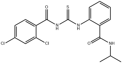 2,4-dichloro-N-[({2-[(isopropylamino)carbonyl]phenyl}amino)carbonothioyl]benzamide Struktur