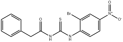 N-{[(2-bromo-4-nitrophenyl)amino]carbonothioyl}-2-phenylacetamide Struktur