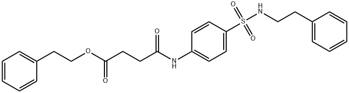 2-phenylethyl 4-oxo-4-[(4-{[(2-phenylethyl)amino]sulfonyl}phenyl)amino]butanoate Struktur