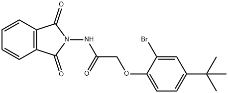 2-(2-bromo-4-tert-butylphenoxy)-N-(1,3-dioxoisoindol-2-yl)acetamide Struktur