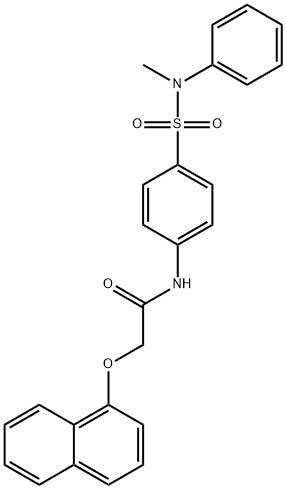 N-(4-{[methyl(phenyl)amino]sulfonyl}phenyl)-2-(1-naphthyloxy)acetamide Struktur