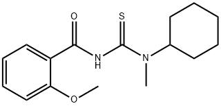 N-[cyclohexyl(methyl)carbamothioyl]-2-methoxybenzamide Struktur