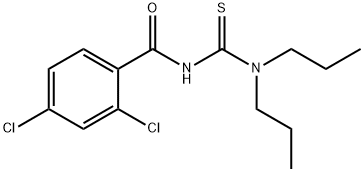 2,4-dichloro-N-[(dipropylamino)carbonothioyl]benzamide Struktur