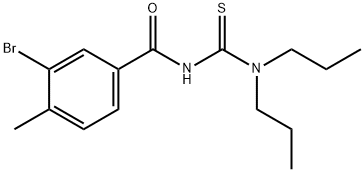 3-bromo-N-[(dipropylamino)carbonothioyl]-4-methylbenzamide Struktur