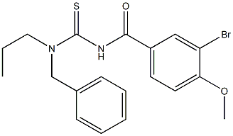 N-{[benzyl(propyl)amino]carbonothioyl}-3-bromo-4-methoxybenzamide Struktur