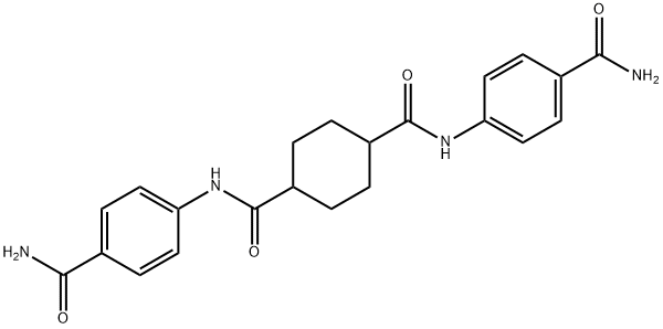 N,N'-bis[4-(aminocarbonyl)phenyl]-1,4-cyclohexanedicarboxamide Struktur