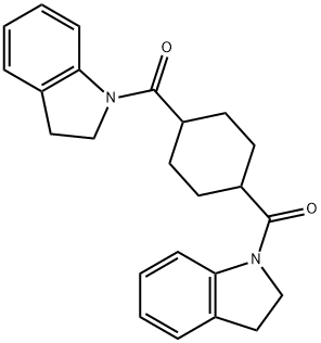 [4-(2,3-dihydroindole-1-carbonyl)cyclohexyl]-(2,3-dihydroindol-1-yl)methanone Struktur