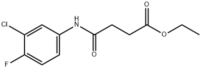 ethyl 4-[(3-chloro-4-fluorophenyl)amino]-4-oxobutanoate Struktur