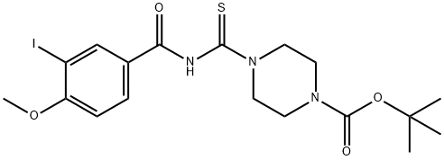 tert-butyl 4-{[(3-iodo-4-methoxybenzoyl)amino]carbonothioyl}-1-piperazinecarboxylate Struktur